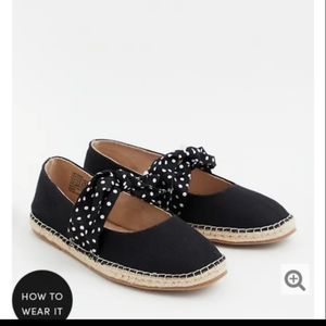 NWT Torrid Black Espadrilles Size 7.5WW